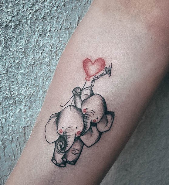 Enchanting Family Tattoo Ideas For Women Elephants