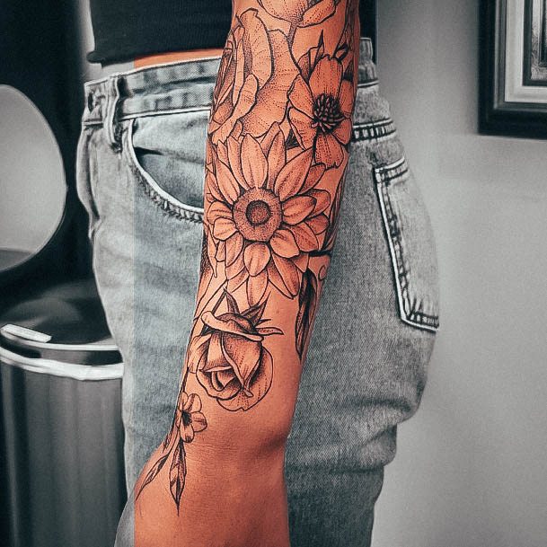 Enchanting Flower Sleeve Tattoo Ideas For Women