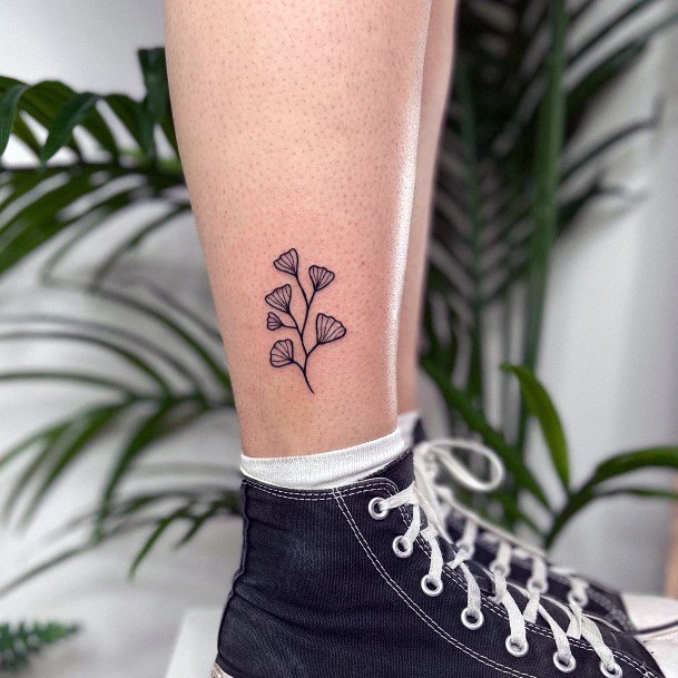 Top 100 Best Ginkgo Leaf Tattoos For Women - Leaves Design Ideas