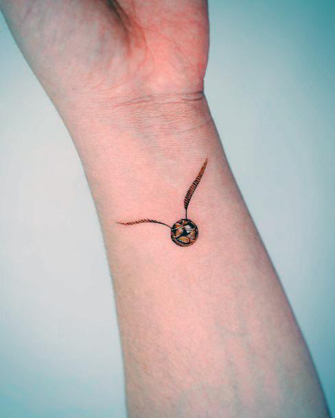 Enchanting Golden Snitch Tattoo Ideas For Women