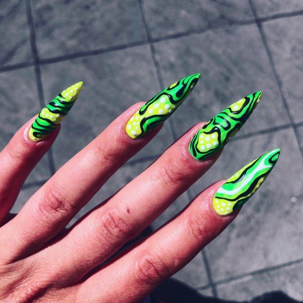 Enchanting Green And Yellow Nail Ideas For Women