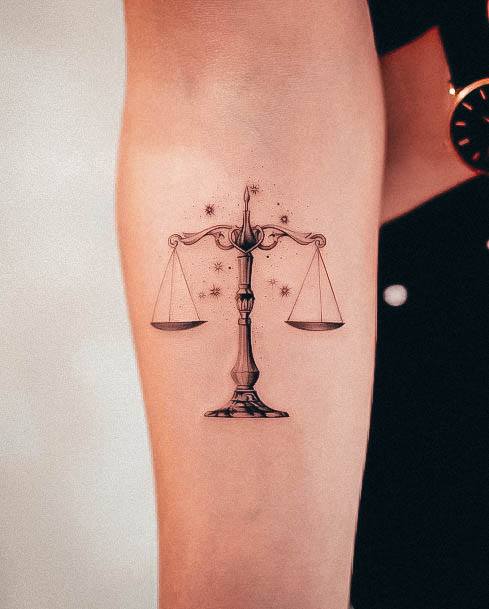 Enchanting Libra Tattoo Ideas For Women 3d Scale