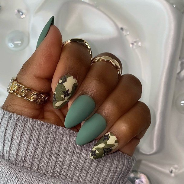 Enchanting Matte Green Nail Ideas For Women