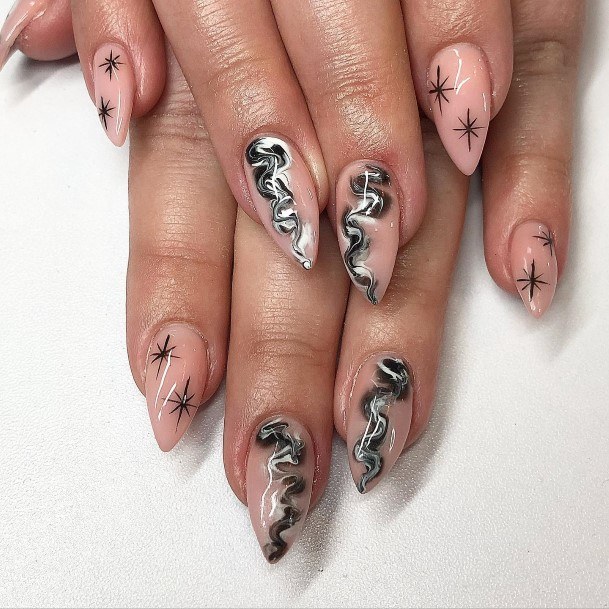 Enchanting Monochrome Nail Ideas For Women