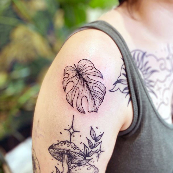 Enchanting Monstera Tattoo Ideas For Women