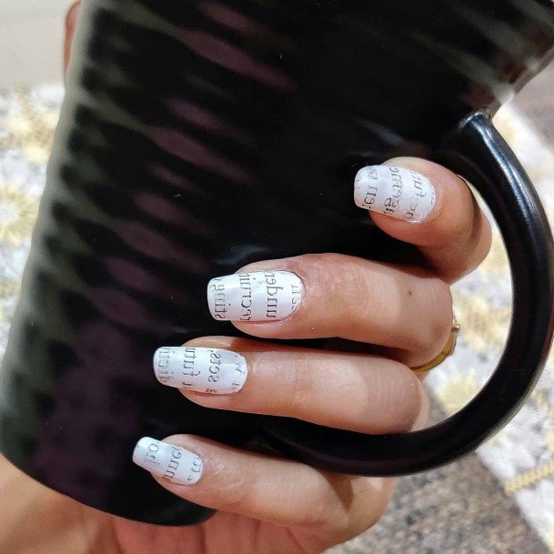 Enchanting Newspaper Nail Ideas For Women