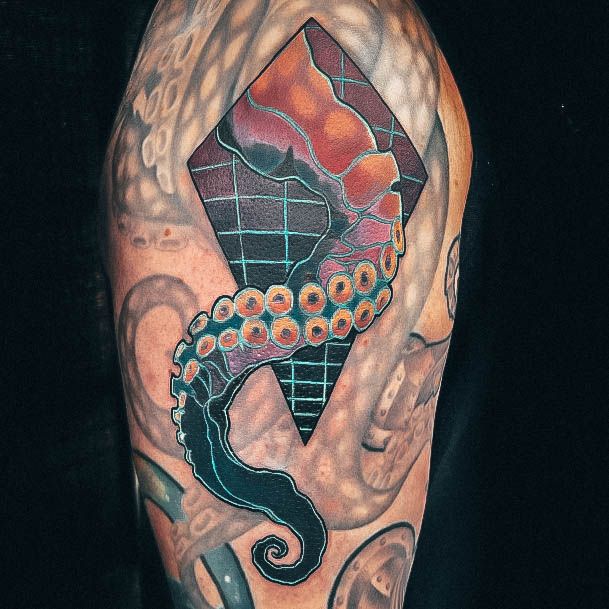 Enchanting Octopus Tattoo Ideas For Women Geometric 3d