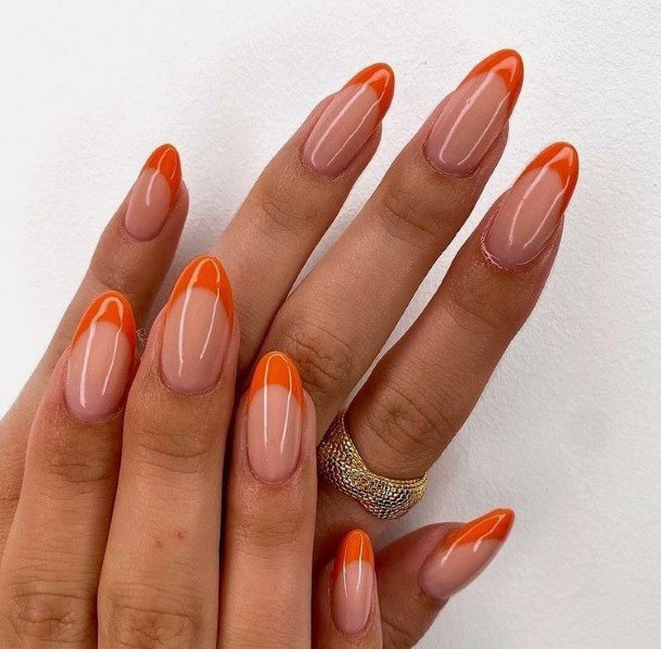 Enchanting Orange French Tip Nail Ideas For Women