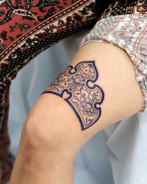 Enchanting Oriental Plate Porcelain Tattoo Ideas For Women