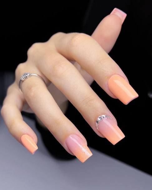 Enchanting Peach And Pink Nail Ideas For Women