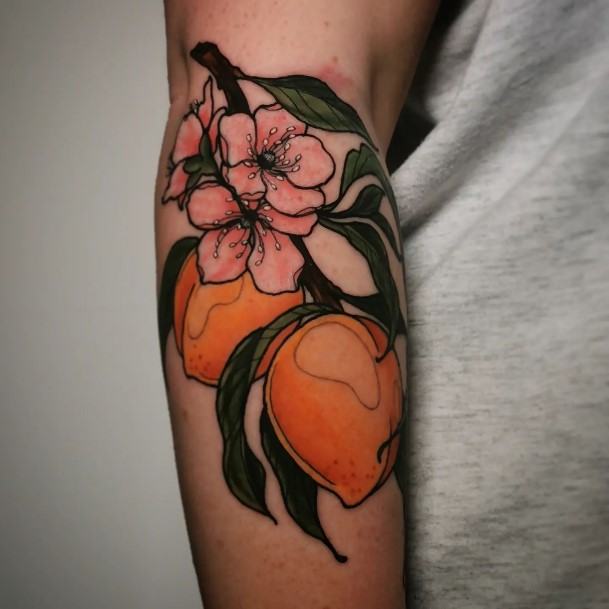 Enchanting Peach Tattoo Ideas For Women