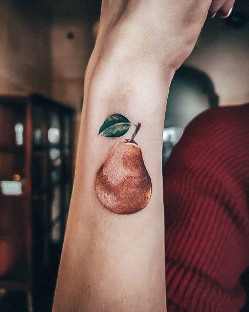 Enchanting Pear Tattoo Ideas For Women