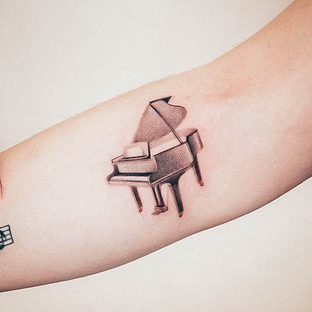 Enchanting Piano Tattoo Ideas For Women