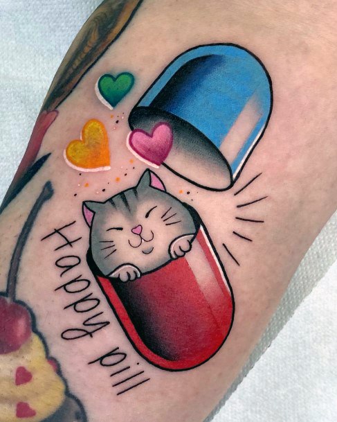 Enchanting Pill Tattoo Ideas For Women