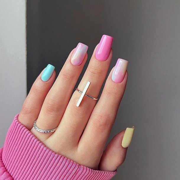 Enchanting Pink And Blue Nail Ideas For Women