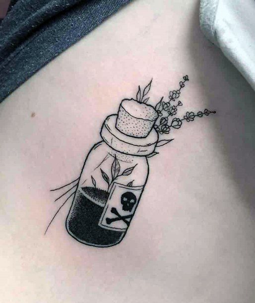 Enchanting Poison Bottle Tattoo Ideas For Women