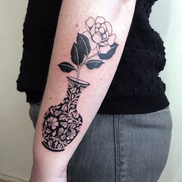 Enchanting Pottery Tattoo Ideas For Women