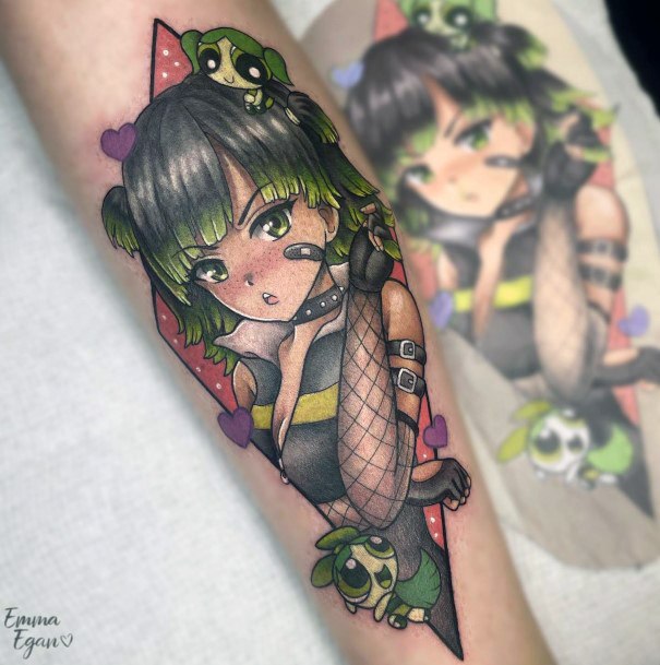 Enchanting Powerpuff Girls Tattoo Ideas For Women