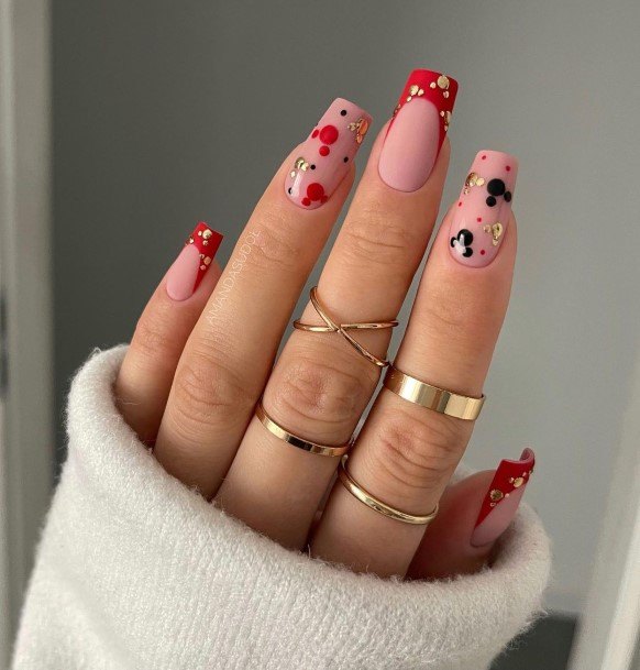 Enchanting Red And Nude Nail Ideas For Women