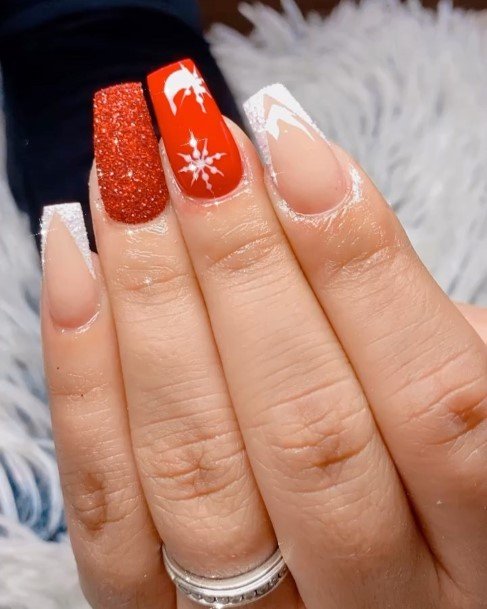 Enchanting Red And White Nail Ideas For Women