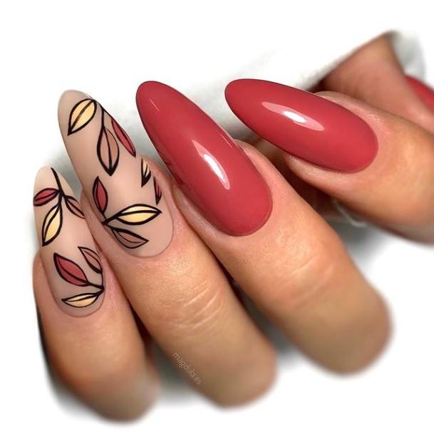 Enchanting Red And Yellow Nail Ideas For Women