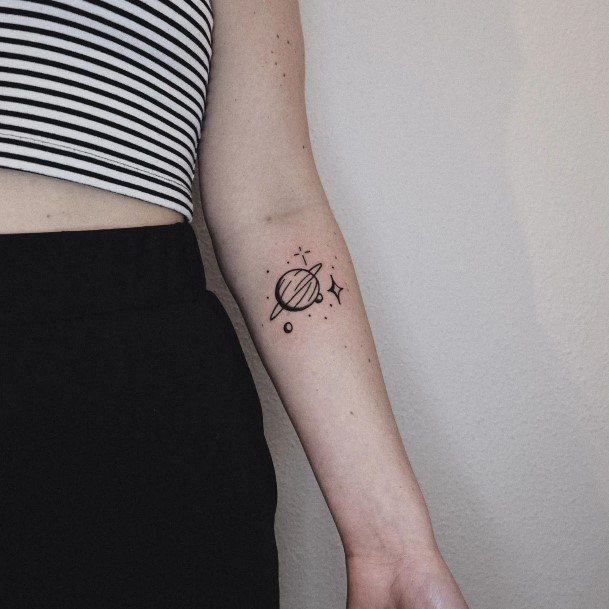 Enchanting Saturn Tattoo Ideas For Women