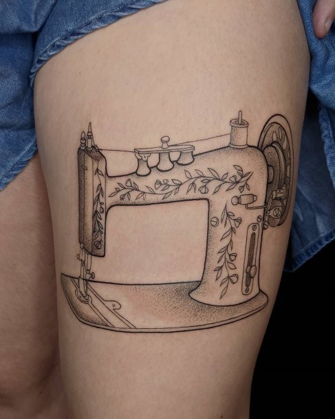 Enchanting Sewing Machine Tattoo Ideas For Women