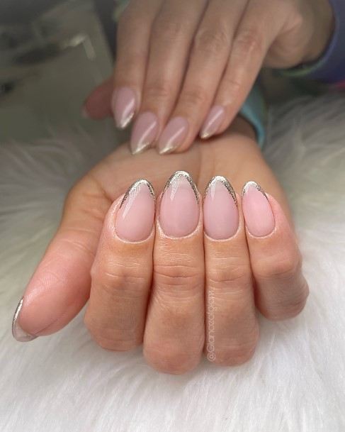 Enchanting Silver French Tip Nail Ideas For Women