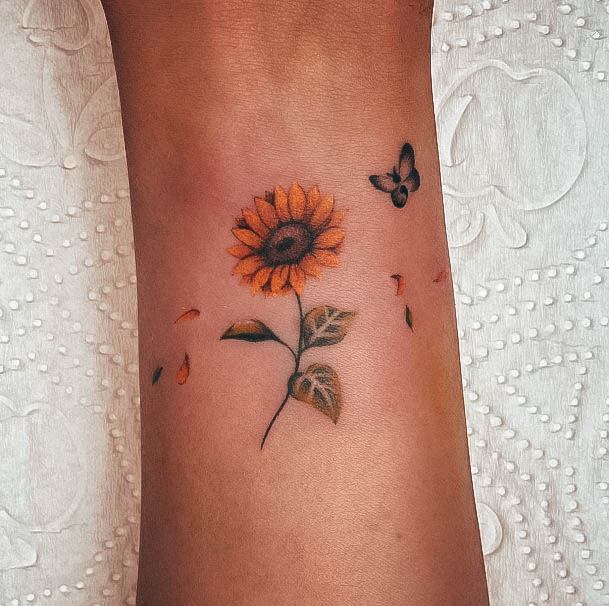 Enchanting Small Sunflower Tattoo Ideas For Women