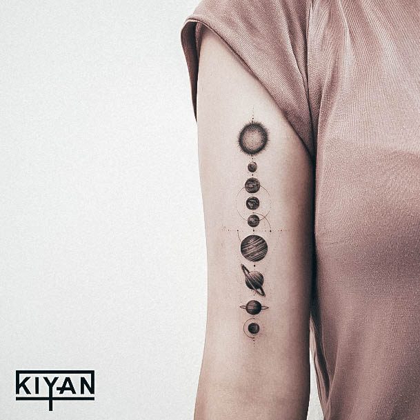 Top 100 Best Solar System Tattoos For Women - Planet Design Ideas