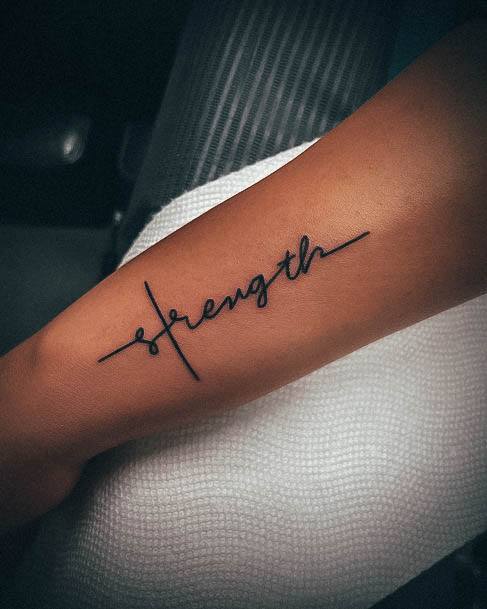 Enchanting Strength Tattoo Ideas For Women