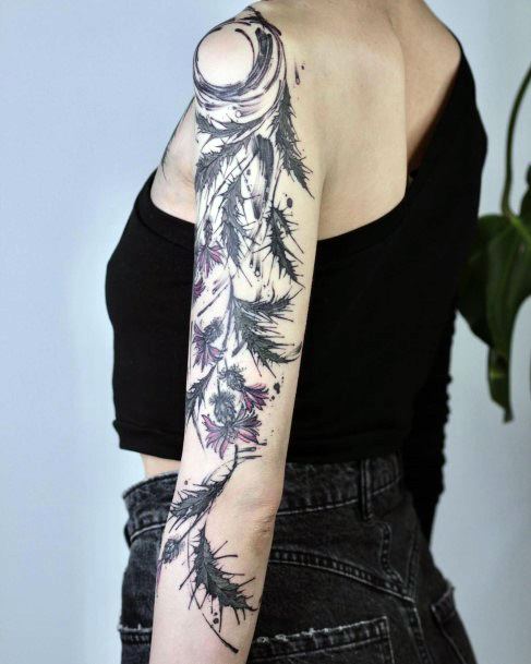 Enchanting Thistle Tattoo Ideas For Women