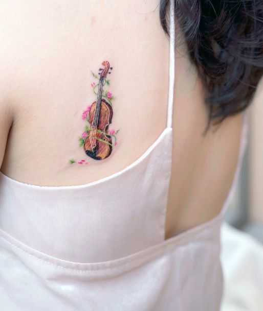 Enchanting Violin Tattoo Ideas For Women