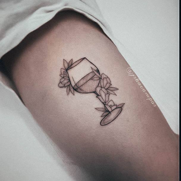 Enchanting Wine Glass Tattoo Ideas For Women