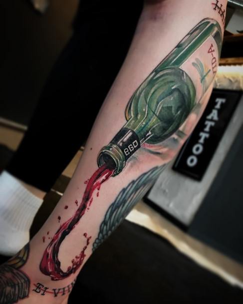 Enchanting Wine Tattoo Ideas For Women