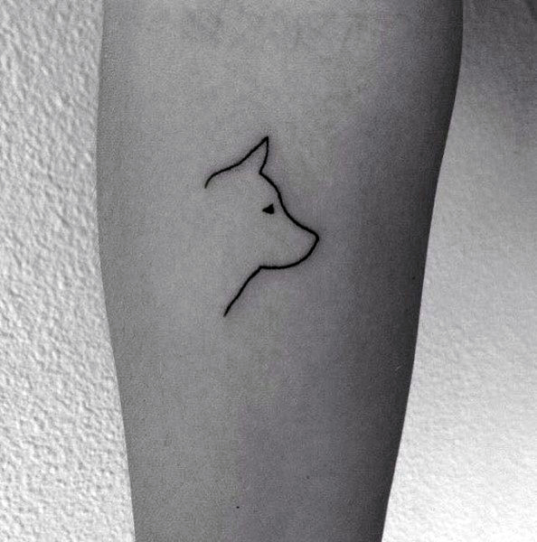 Endearing Dog Tattoo For Women