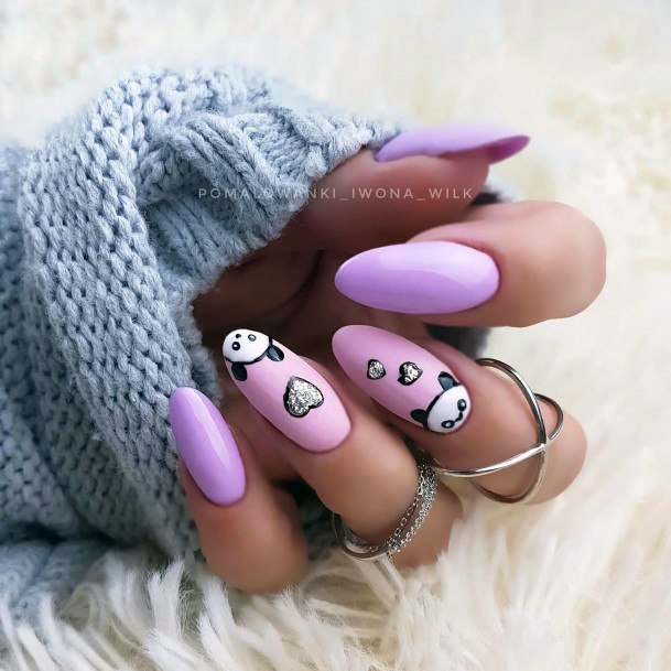 Endearing Panda Nails