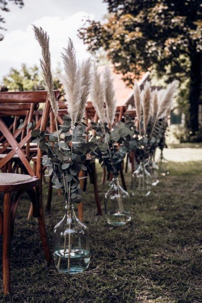 Eucalyptus In Glass Vase Boho Wedding Decor