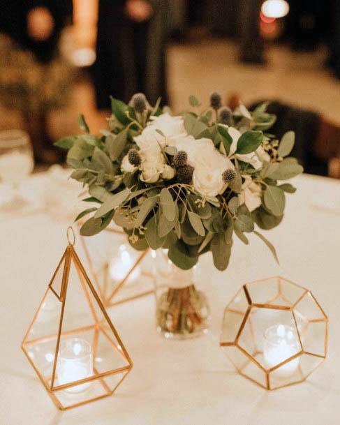 Eucalyptus In Vase Winter Wedding Flowers