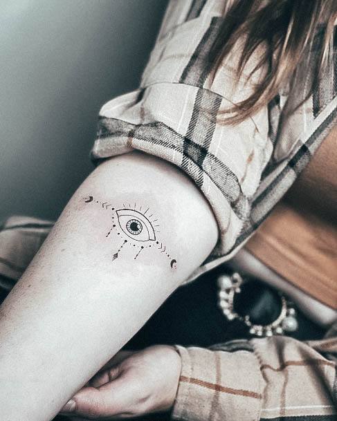 Evil Eye Womens Tattoo Designs