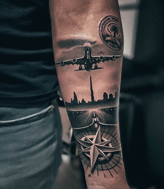 Excellent Girls Airplane Tattoo Design Ideas