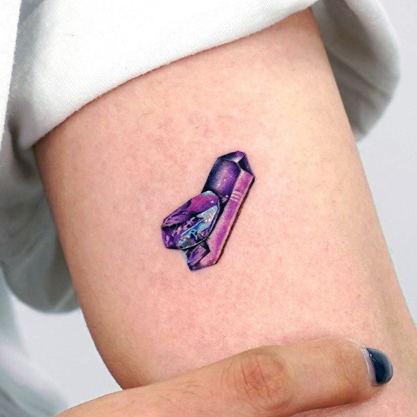 Excellent Girls Amethyst Tattoo Design Ideas