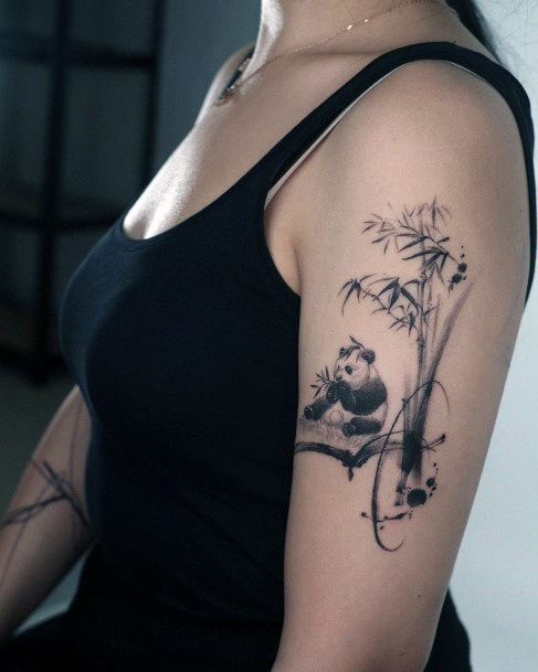 Excellent Girls Bamboo Tattoo Design Ideas