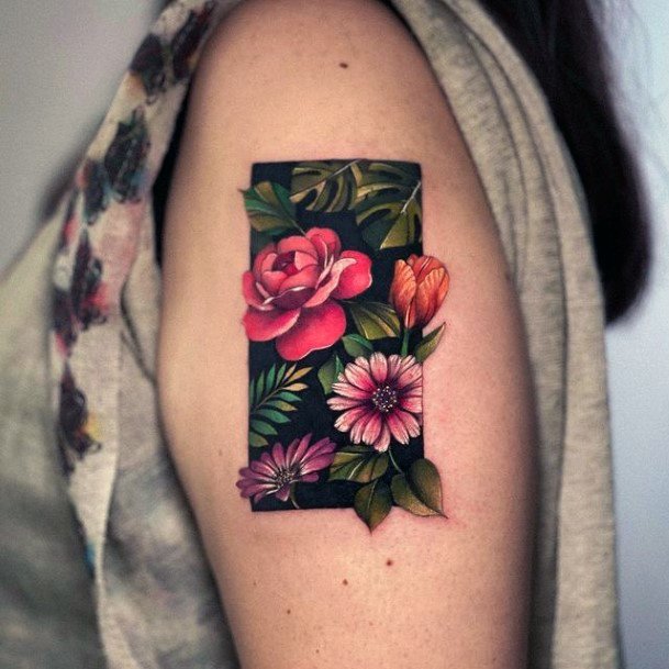 Excellent Girls Bicep Tattoo Design Ideas