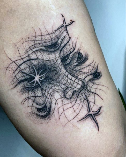 Excellent Girls Black Ink Tattoo Design Ideas