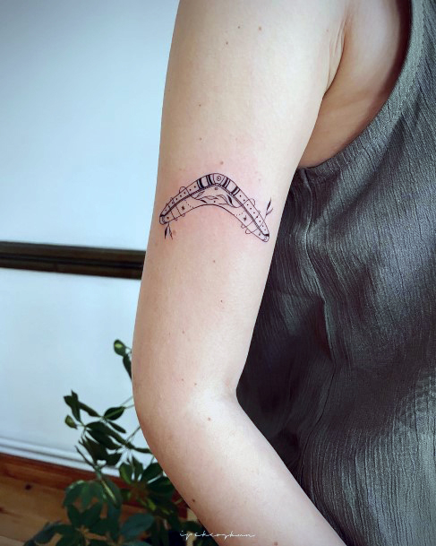 Excellent Girls Boomerang Tattoo Design Ideas