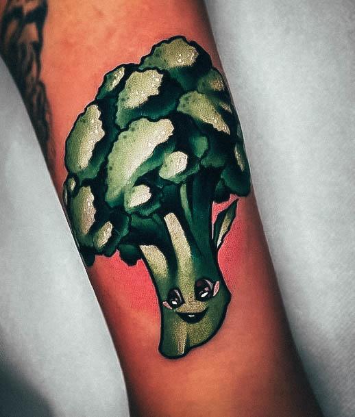 Excellent Girls Broccoli Tattoo Design Ideas