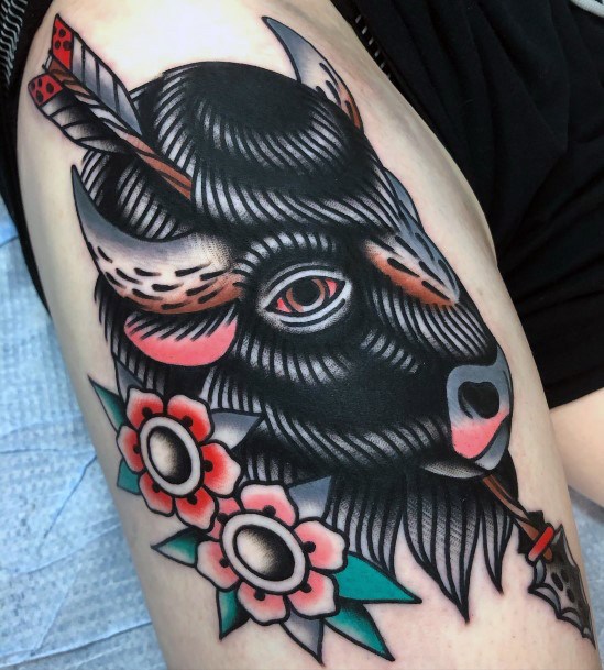 Excellent Girls Buffalo Tattoo Design Ideas