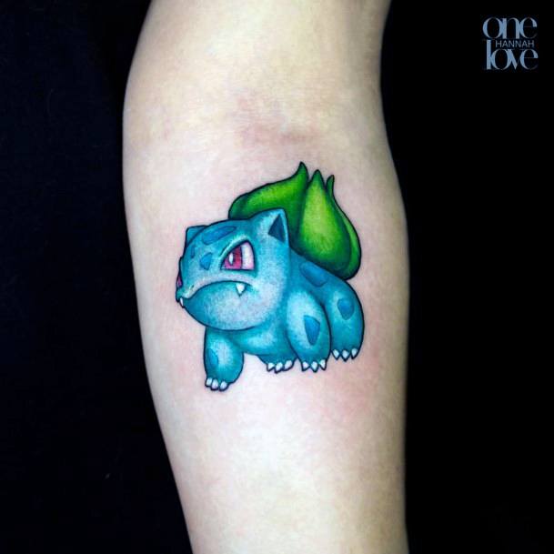 Excellent Girls Bulbasaur Tattoo Design Ideas