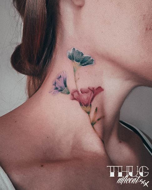 Excellent Girls Carnation Tattoo Design Ideas